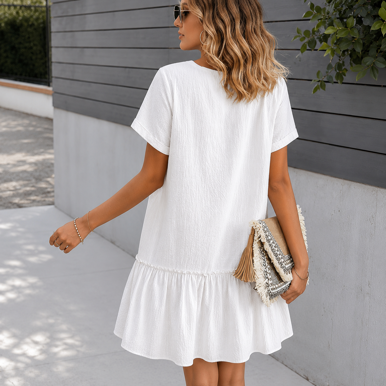 Robe d'été à manche courte