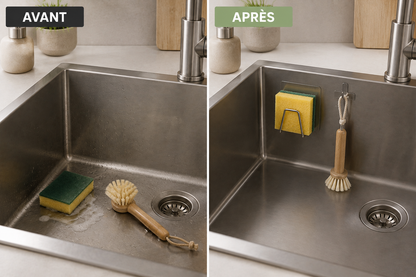Nova - Wall-Mounted Stainless Steel Sink Sponge Holder | Kitchen