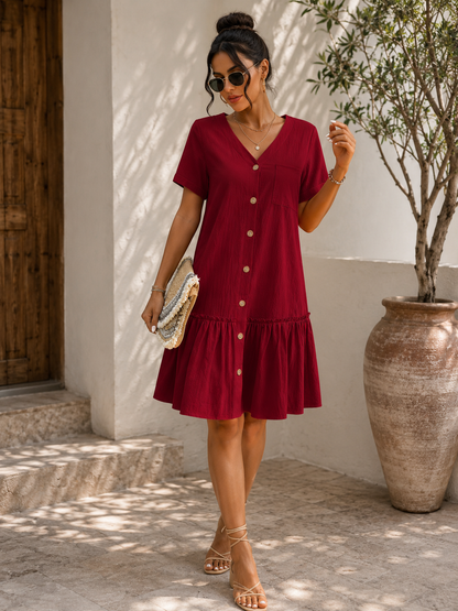 Robe d'été à manche courte