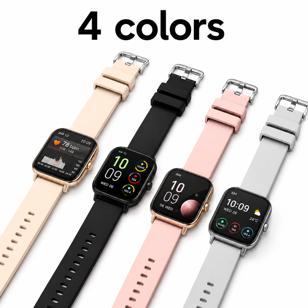Montre connectée Obrel avec bracelet en silicone détachable