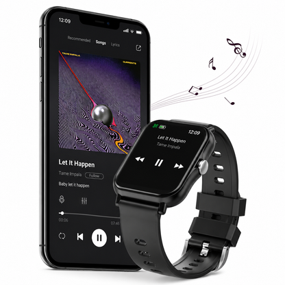 Montre connectée Obrel avec contrôle de la musique depuis le poignet