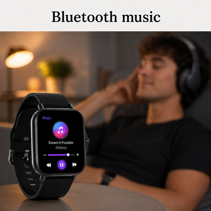 Montre connectée Obrel, application musique contrôlée depuis l'écran