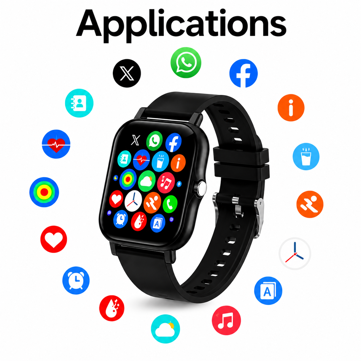 Montre connectée Obrel affichant une notification reçue au poignet