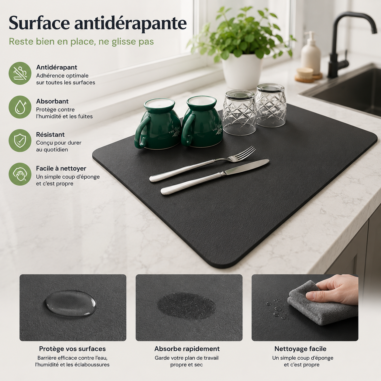 Nova - Under-sink Waterproof Mat to Protect Against Leaks | Kitchen
