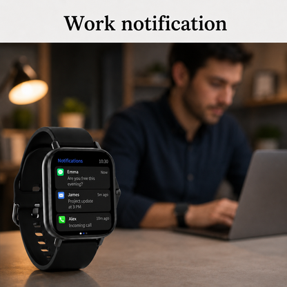 Montre connectée Obrel portée au travail